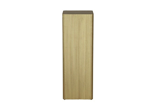 Bloemen/vazen zuil Gordon vierkant goud - 100 cm hoog (Hout)