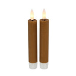 2 stuks LED Dinerkaars rustiek amber- 15 cm hoog + afstandsbediening (Countryfield)