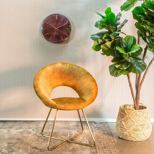 Thomas Kent wandklok "Oyster" rond Rood/zilver small - Ø40CM
