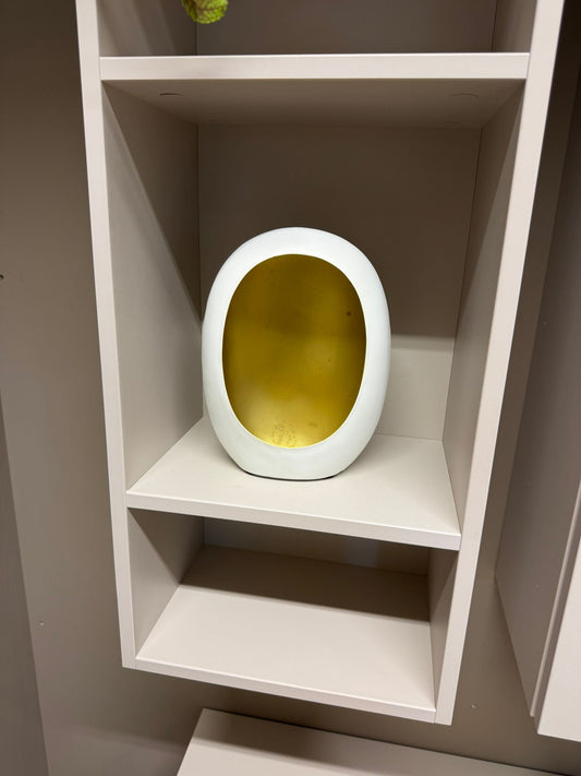 Kaarsenhouder/windlicht Egg white (magazijn opruiming)