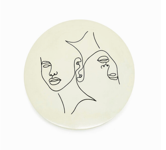 By-Boo wanddecoratie Abstract 45 cm kleur clay (Magazijn sale)