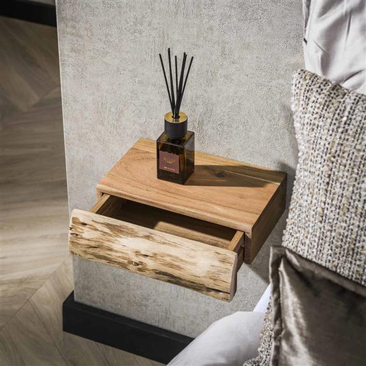 Nachtkastje 1L set/2 tree XS / Massief acacia naturel
