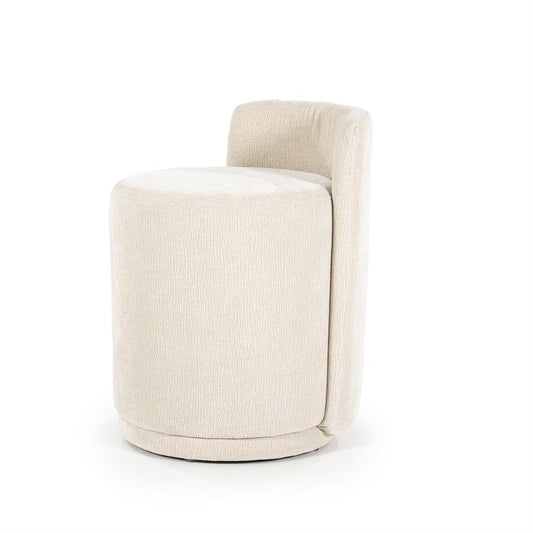 Poef/ bijzet stoel Marque By-Boo - Beige stof