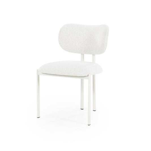 Eetkamerstoel Daybreak By-Boo zonder armleuning - Stof cloud beige lichte poten