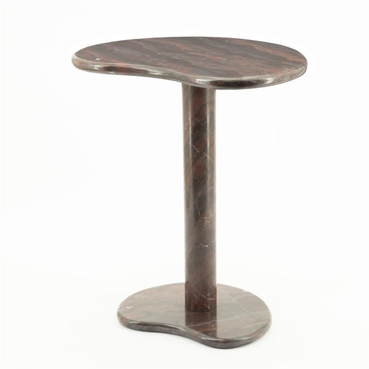 Salon/ bijzet tafel organisch Rosso By-Boo donker Marmer