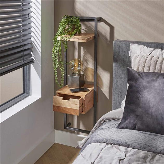 Nachtkastje air solid XS / Massief acacia naturel (Magazijn sale)