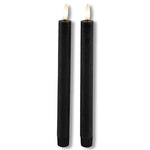2 stuks LED Dinerkaars rustiek zwart - 24 cm hoog + afstandsbediening (Countryfield)