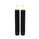 2 stuks LED Dinerkaars rustiek zwart - 15 cm hoog + afstandsbediening (Countryfield)