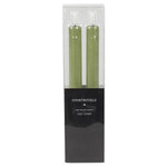 2 stuks LED Dinerkaars rustiek lichtgroen - 24 cm hoog + afstandsbediening (Countryfield)