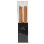 2 stuks LED Dinerkaars rustiek amber - 24 cm hoog + afstandsbediening (Countryfield)