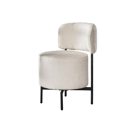 Stoel cocktail boucle draaibaar. Boucle wit (Magazijn sale)
