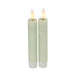 2 stuks LED Dinerkaars rustiek crème - 15 cm hoog + afstandsbediening (Countryfield)
