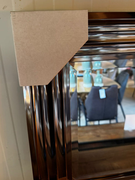 Luxe spiegel Zilveren lijst 45x45 cm facet geslepen (magazijn opruiming)