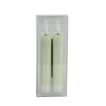 2 stuks LED Dinerkaars rustiek crème - 15 cm hoog + afstandsbediening (Countryfield)