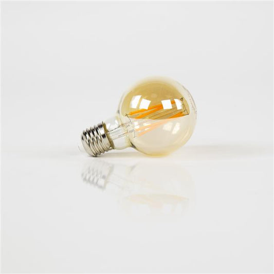 Lichtbron LED bol Ø7 cm - E27 6W warm licht / amberkleurig