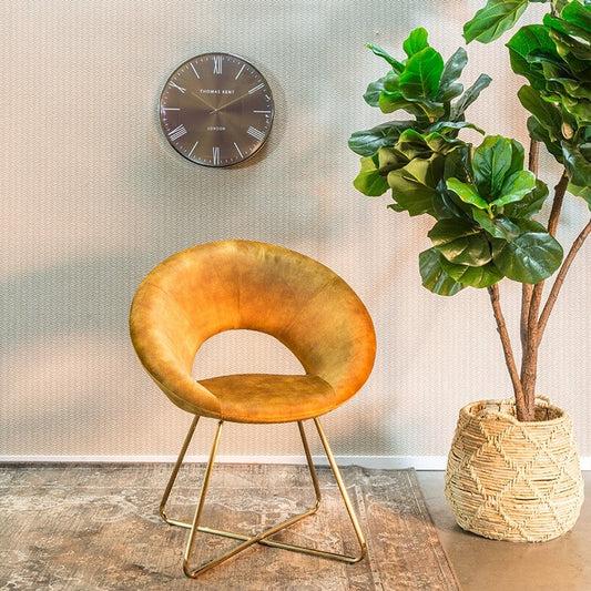 Thomas Kent wandklok "Oyster" rond zilver/zilver small - Ø40CM