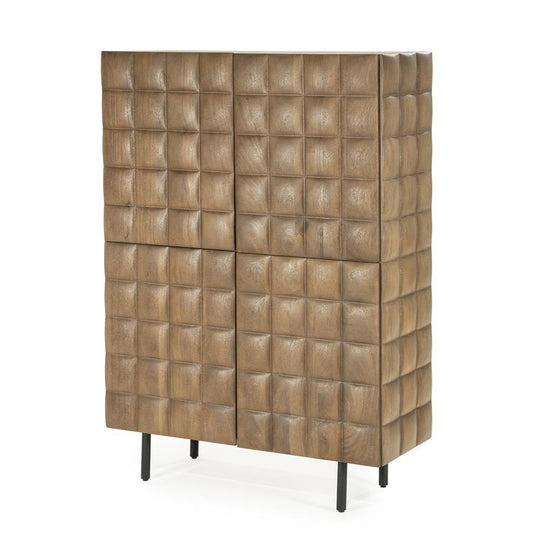 Wandkast / kabinet Felix Eleonora 109x41,5x147 cm - Mangohout