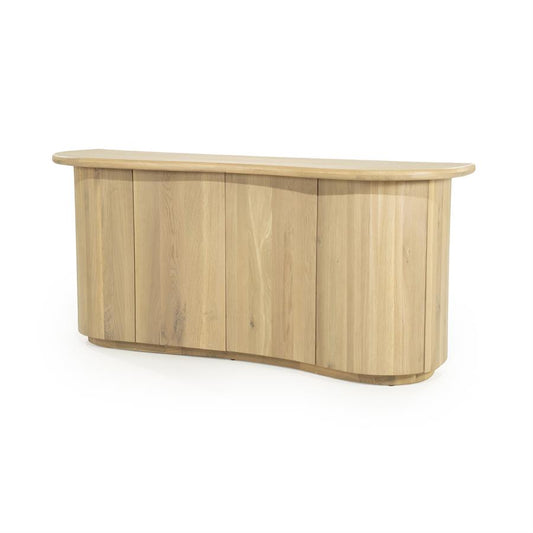 Dressoir Josh Eleonora halfrond 180x50x80 cm - Naturel eiken