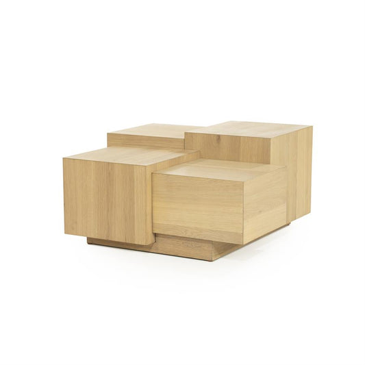 Salontafel Quinten Eleonora 80x80 cm vierkant - Naturel eiken