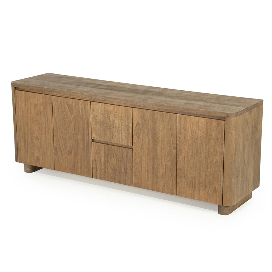 TV meubel Edward Eleonora 160x40x61 cm - Geborsteld mangohout