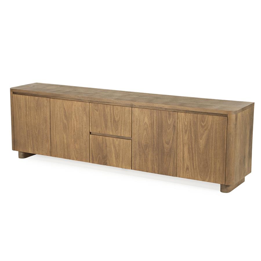 TV meubel Edward Eleonora 200x40x61 cm - Geborsteld mangohout