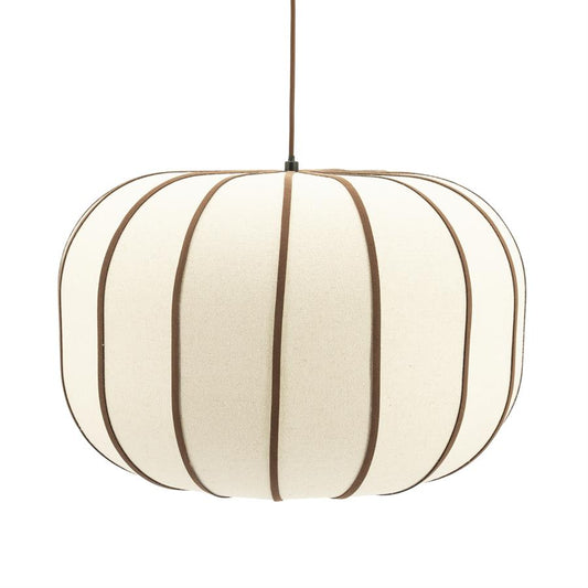 Hang lamp Cocoon 2 By-Boo (IJzer, leer & linnen)