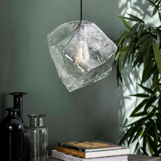 Magazijn uitverkoop Hanglamp 1L rock clear