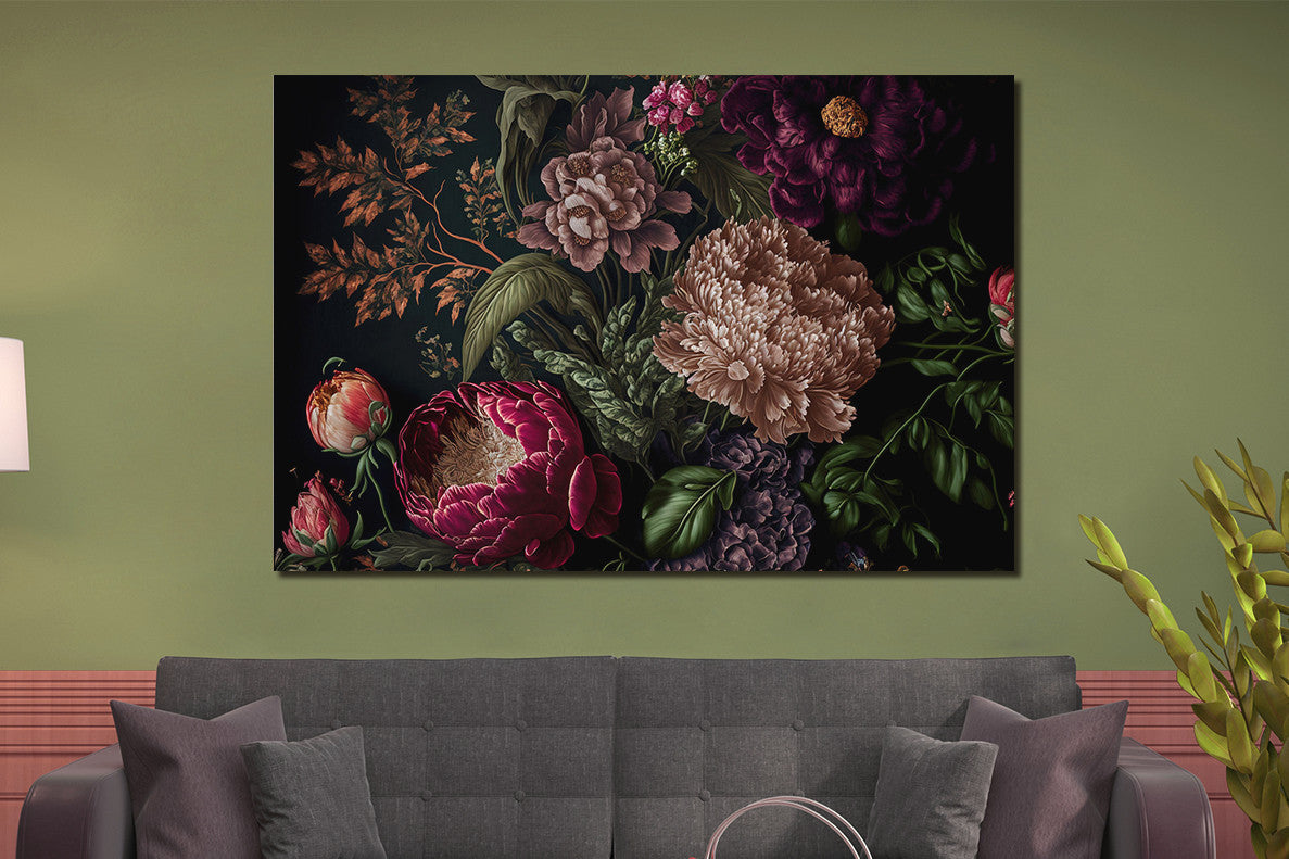 Glasschilderijen met bloemen