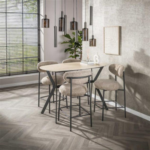 Hanglamp Sepiora 5+4-lichts / Sienna bruin