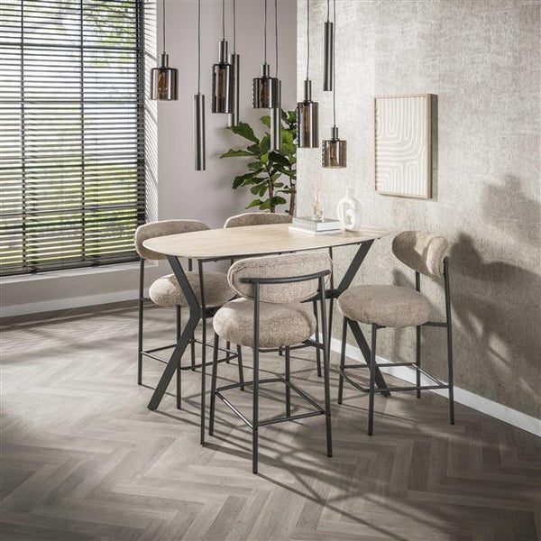 Hanglamp Sepiora 5+4-lichts / Sienna bruin