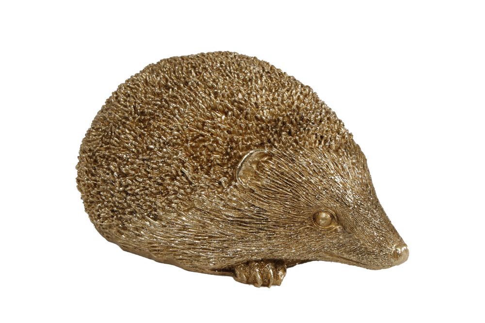 Sculptuur Egel goud polystone