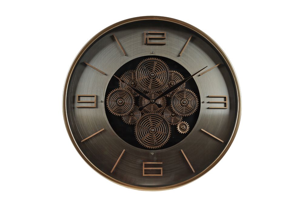 Ronde radar Wandklok goud metaal  "Jonas''  Ø 46 cm