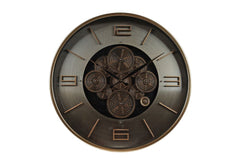 Ronde radar Wandklok goud metaal  "Jonas''  Ø 46 cm (Magazijn sale)