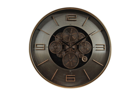 Ronde radar Wandklok goud metaal  "Jonas''  Ø 46 cm (Magazijn sale)