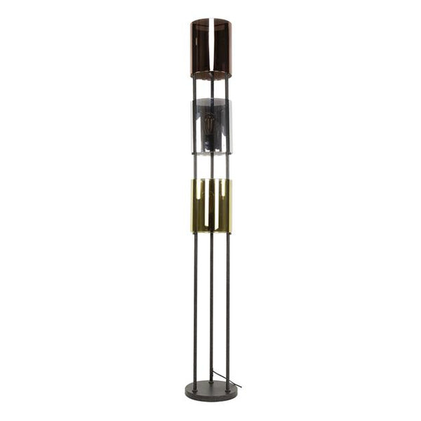 Vloerlamp Lucente tricolore 3-lichts / Artic zwart