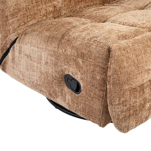 Relaxfauteuil Mila handmatig & draaibaar met unieke schommelstand - Cinnamon stof
