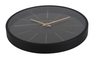 Wandklok Copper L rond zwart Countryfield Ø50.5 cm (NIEUW)