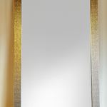 Luxe spiegel Gouden lijst reliëf 86x140 cm facet geslepen  (magazijn opruiming)