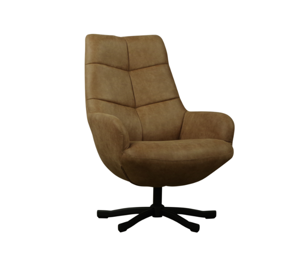 Draaifauteuil met armleuning - Gladde Magnum 10 lever stof (Magazijn sale)