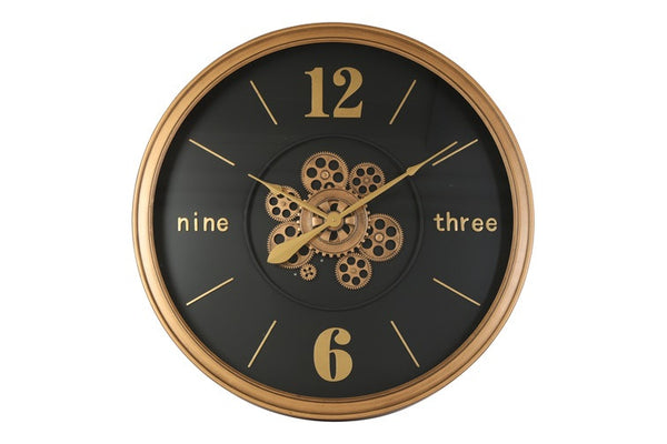 Grote radarklok Momentum rond zwart/goud Countryfield XL Ø80 cm (NIEUW)