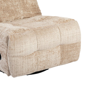 Relaxfauteuil Mila handmatig & draaibaar met unieke schommelstand - Beige stof