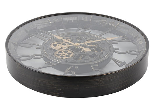 Radarklok Coster rond zwart/goud Ø55 cm, foto 2