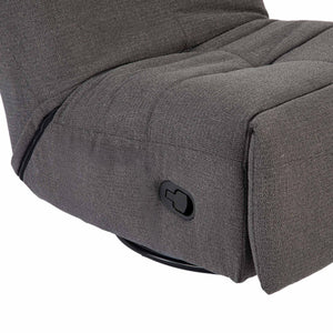 Relaxfauteuil Izzy handmatig & draaibaar met unieke schommelstand - Antraciet stof