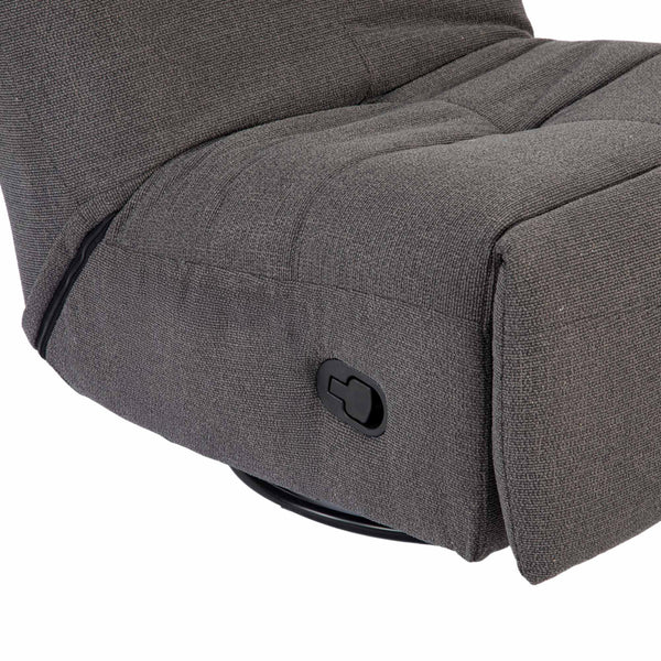 Relaxfauteuil Izzy handmatig & draaibaar met unieke schommelstand - Antraciet stof