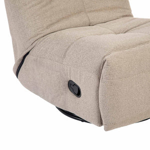 Relaxfauteuil Izzy handmatig & draaibaar met unieke schommelstand - Taupe stof