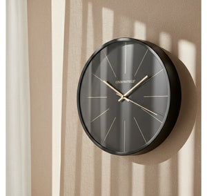 Wandklok Copper L rond zwart Countryfield Ø50.5 cm (NIEUW)