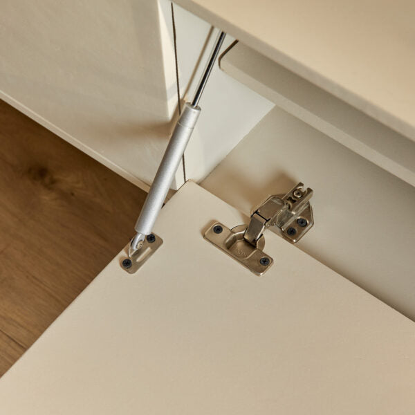 Zwevend tv meubel Mangohout zandkleur 160 cm (Magazijn sale)