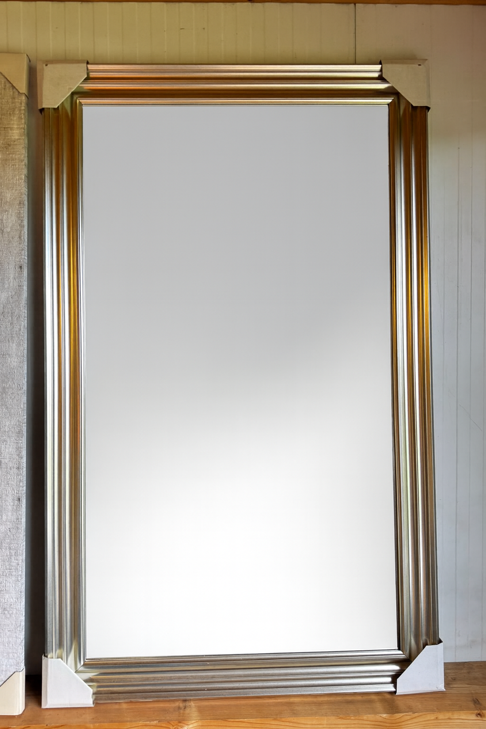 Luxe spiegel Zilveren sierlijst 88x140 cm facet geslepen  (magazijn opruiming)