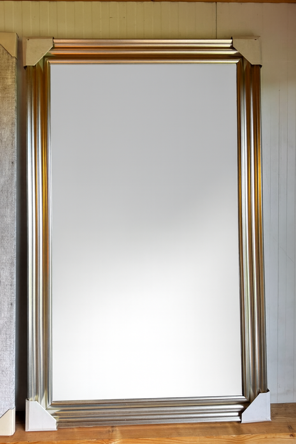 Luxe spiegel Zilveren sierlijst 88x140 cm facet geslepen  (magazijn opruiming)