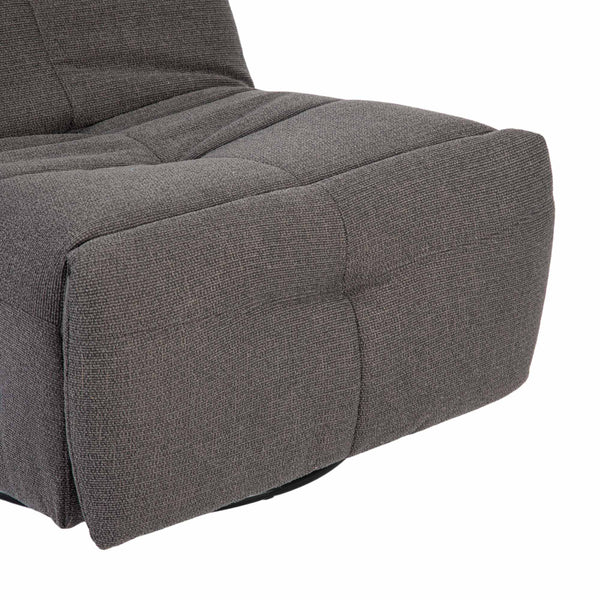Relaxfauteuil Izzy handmatig & draaibaar met unieke schommelstand - Antraciet stof